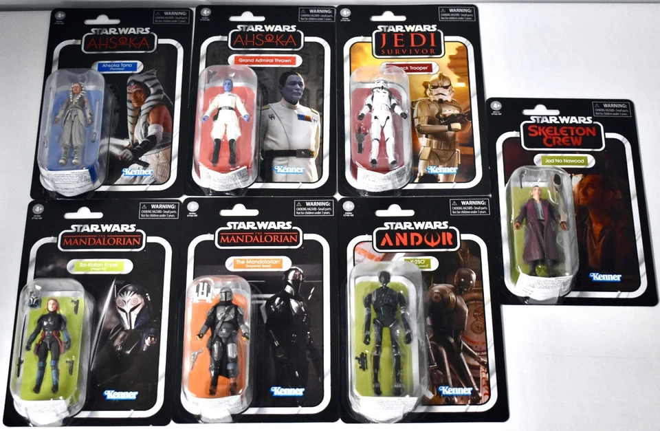 Star Wars Винтажная Коллекция Асока Траун Мандалорец Бо Катан K2SO Лот из 7 - Изображение 1 из 1