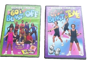 Vintage Richard Simmons Dance Exercise DVDs 60’s Blast Off Blast & Tone DVDs - Picture 1 of 4