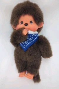 Vintage Monchhichi Sekiguchi 7,5 Zoll Sammlerstück Junge Plüsch Affe klassisch blau  - Bild 1 von 5