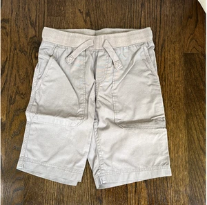 Lands End Short Boys size SMALL (8) Gray Elastic Waist Chino Flat Front NEW +tag - Picture 1 of 8