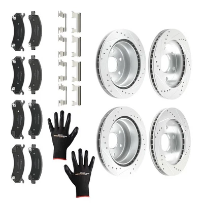 Front Rear Brake Rotors+Pads Set for Chevrolet Avalanche 1500 2002-2006 RWD - Imagem 1 de 4