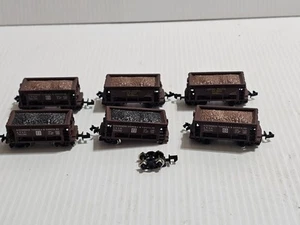 Lot Of 6 N scale Atlas Topeka Santa Fe And Union Pacific hopper car train Nice - Picture 1 of 12