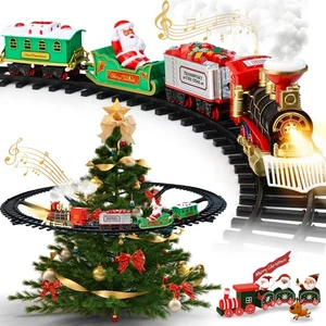 Juego de tren de Navidad - Juguetes de tren colgantes debajo del árbol de Navidad con pequeño... - Imagen 1 de 9