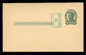 UX40a (S58-2) HEAD 2, 2c on 1c LINCOLN, SURCHARGE READING DOWN MINT POSTAL CARD - Picture 1 of 2