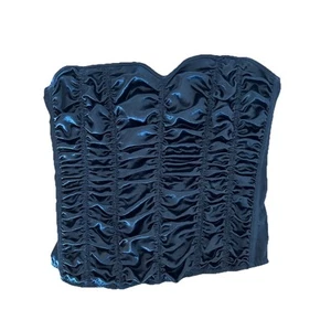 Vintage Torrid Womens Lace Satin Corset Top Size 42 Sexy Vamp Goth Y2K Grunge - Picture 1 of 17