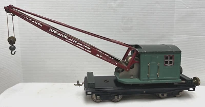LIONEL PREWAR 219 STANDARD GAUGE GREEN CRANE CAR 1926-40 - Image 1 of 4