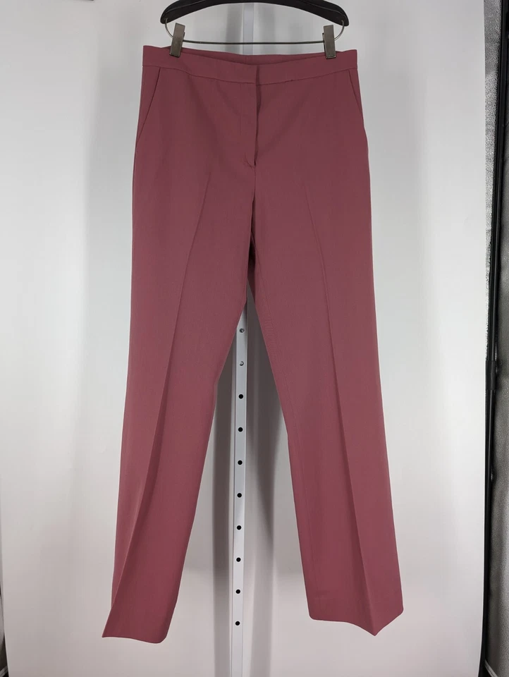 G. Goop Brand Pink Pleated Trouser Pants Size 12 Italy 35"  - Image 1 of 4