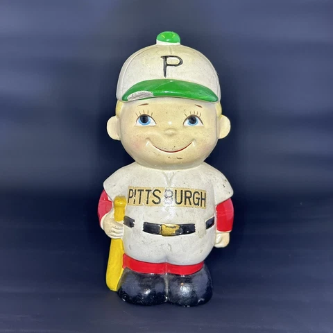 Pittsburgh Pirates Vintage Bat Boy Ceramic Coin Bank 6" Cover