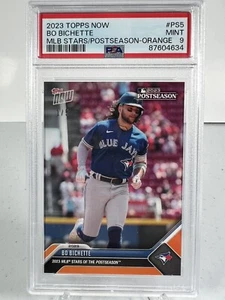 2023 Topps Now Estrellas de la Postemporada Bo Bichette Naranja Paralelo 1/5 PSA 9 - Imagen 1 de 2