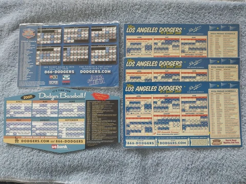 2005 (1), 2006 (3), 2007 (1) LOS ANGELES DODGERS SCHEDULE MAGNET COLLECTION, SGA Cover