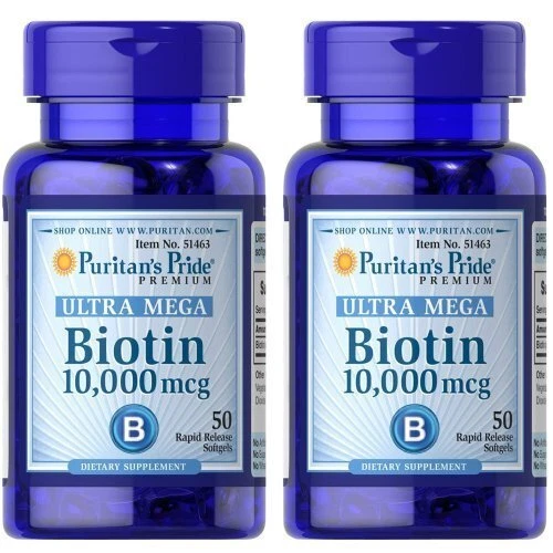 Puritan's Pride Paquete de 2 Biotina 10.000 mcg Puritan's Pride Biotina 10.000 mcg-50 Foto 1 de 1