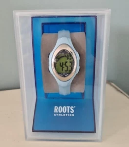 Roots Athletics Light Blue Zone Digital Watch rubber strap - new battery w tags - Picture 1 of 8
