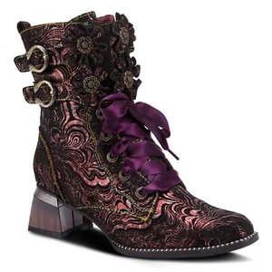 Spring Step Shoes L'Artiste Originala Women's Metallic Suede Boots - Picture 1 of 8