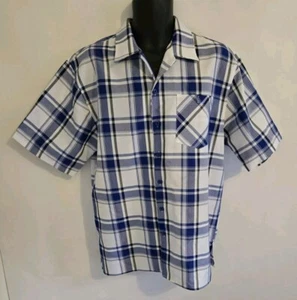 True Rock Mens Shortsleeve Buttondown Blue Casual Shirt Size XL - Picture 1 of 3
