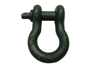 (1) VEHICLE SHACKLE USGI MILITARY OD GREEN WLL 9.5 TON DM 1-1/8 SCREW PIN ANCHOR - Picture 1 of 11
