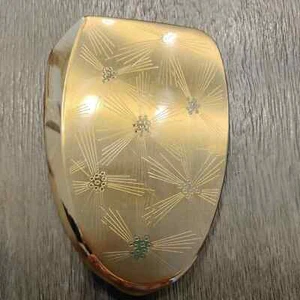 VINTAGE ELGIN AMERICAN GOLDTONE COMPACT - Picture 1 of 9