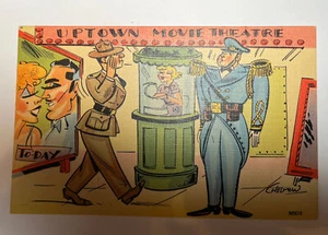MH10 Vintage TICHNOR Early War Time Comical Post Card Military 1 Cent USA Army - Foto 1 di 3