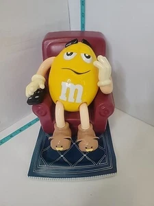 Vtg M&Ms Yellow Figure Chair Recliner Candy Dispenser 1999 Works Mars Red Chair - Picture 1 of 12