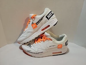 2018-NIKE-AIR MAX 1-AO1021-100-JUST DO IT- WHITE/ORANGE-SIZE 9 - Afbeelding 1 van 24