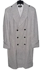 J. Peterman Double Breasted Wool Overcoat Trench Coat Men’s Size 44 - Picture 1 of 19