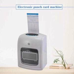 LCD Empleado Asistencia Punch Time Reloj Oficina Punch Card Machine y 50 Tarjetas - Imagen 1 de 11