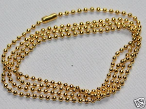5 Stränge 24 Zoll vergoldete fertige Kugelkette Halskette - Bild 1 von 1