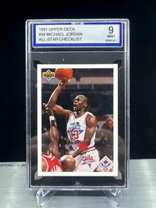 1991 MICHAEL JORDAN - Upper Deck All-Star Checklist #48 - ISA 9 - NM-MINT - Picture 1 of 2