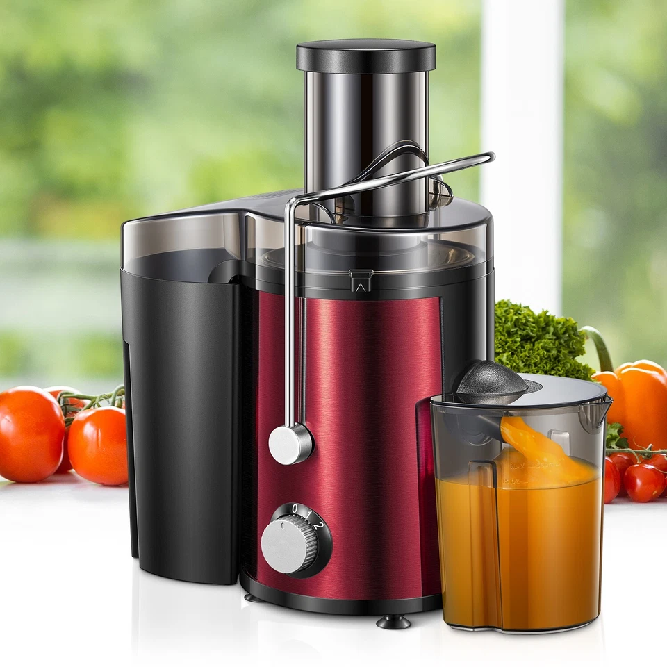 Exprimidor centrífugo 800 W, conducto de alimentación de 3", acero inoxidable, sin BPA, fácil de limpiar Foto 1 de 4