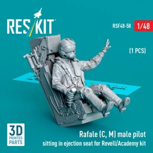 ResKit 1/48 Rafale (C, M) male pilot sitting in ejection seat for Revell/Academy - Bild 1 von 2