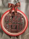Peace On Earth Christmas Wall Hanging Decor Wreath New Holiday