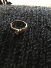 10k Yellow Gold Ring With Gemstones 2.4 Grams Sz 5.25