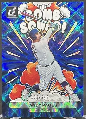 Andy Pages 2023 Panini Donruss Bomb Squad Blue /249 #BS6 - Image 1 of 2