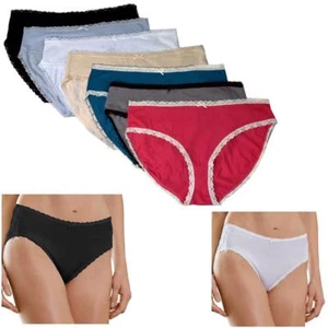 4 Karen Neuburger Womens Microfiber Pointelle Hi-Cut Brief Sz S-XL No Box - Picture 1 of 6
