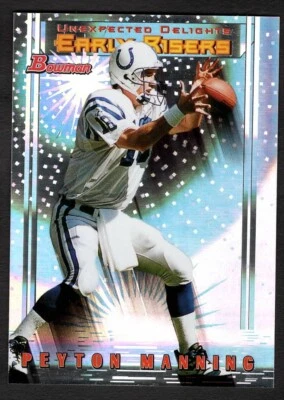 1999 Peyton Manning Bowman Football Unexpected Delights Refractor Colts U2 - Image 1 of 2