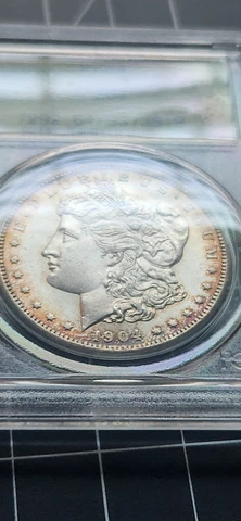 1904 O PCGS MS64 Morgan Silver Dollar Vintage Old Green Label Coin Pretty Rim Cover