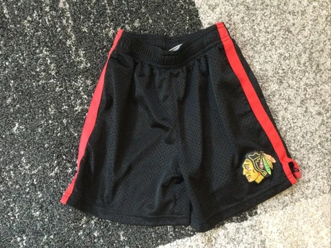 Vintage Reebok Chicago Blackhawks NHL Hockey Shorts Youth M Medium Kane Bedard Cover