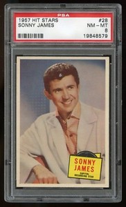 1957 Topps Hit Stars #28 Sonny James PSA 8 NM-MT #19848579