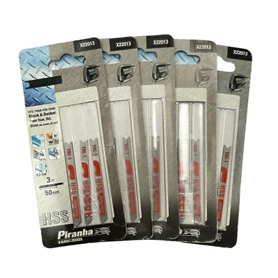15 Piranha X22013 HSS 'U' Shank Jigsaw Blades for Sheet Metal 0.2mm - 1mm - Image 1 of 3