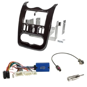Dacia Duster(SD) 2012-2013 2-DIN Radioblende dunkelbraun + JVC LFB Adapter - Picture 1 of 1