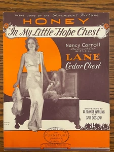 In My Little Hope Chest Sheet Music Theme Song Honey Paramount Pictures 1930 - Picture 1 of 4