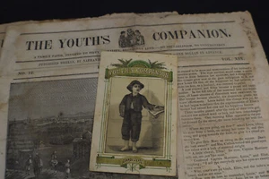 1845/1847 (2) Youths Companion & Victorian Advertising Card *Jackson-Polk* - Picture 1 of 14