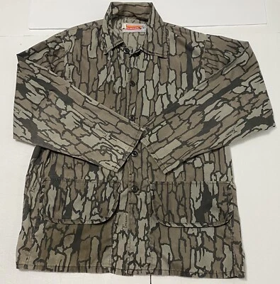 Vtg Winchester No Tag 22x29 Trebark Camo Long Sleeve Button Shirt USA HAS FLAWS - Image 1 of 4