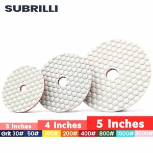 3""/4""/5"" Diamant Polierpad Flexible Trocken Schleifscheibe Granit Beton Glas - Bild 1 von 34