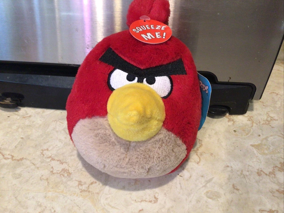 Angry Birds Plush Big Brother Red Bird Sounds Commonwealth Toys Rovio Stuffed