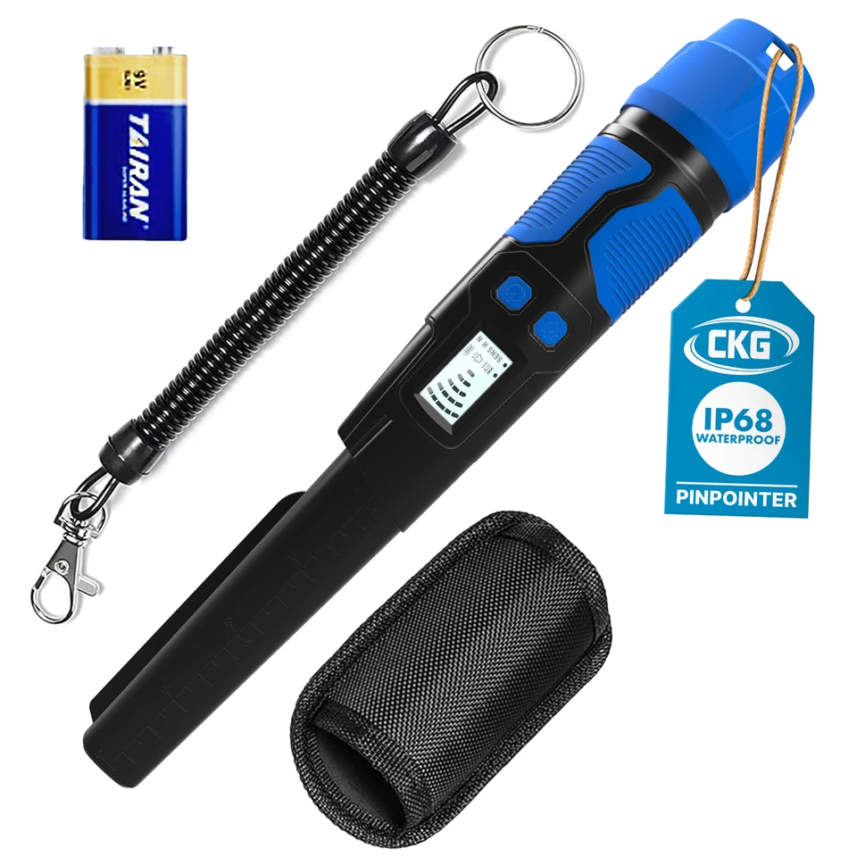 CKG Metal Detector Pinpointer 360° Detection, Fully Waterproof IP68, Color Blue - Image 1 of 4