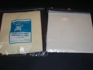 2 pkg New Cross Stitch Fabric Charles Craft HARDANGER  22 count Ecru & white - Picture 1 of 2