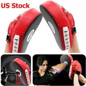 Focus Pad Hook & Jab Mitt Boxing Punch MMA Muay Thai Kick Sparring - Picture 1 of 16
