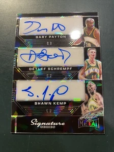 2024 Leaf Metal PAYTON/KEMP/SCHREMPF Seattle SuperSonics NBA AUTO 1/1 Arb19 - Picture 1 of 2