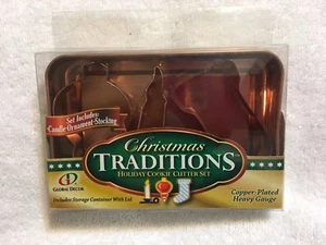 Global Decor 3 Piece Christmas Holiday Cookie Cutter Set Copper - Bild 1 von 3