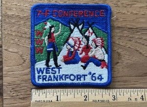 Vintage 1964 OA AREA 7F Order of the Arrow Conference PATCH West Frankfort WWW - Picture 1 of 2